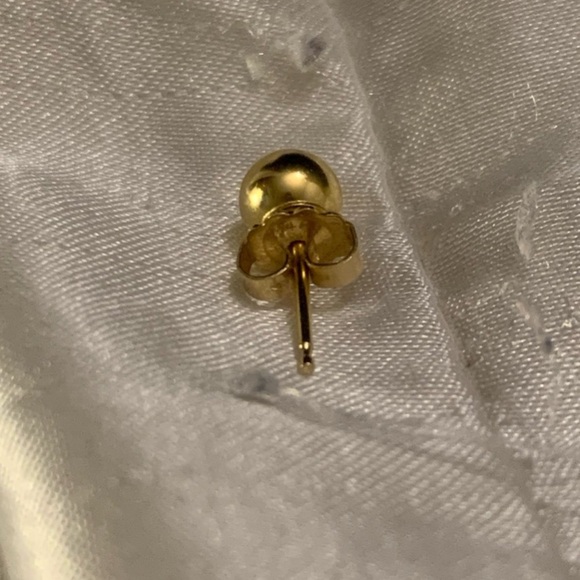 VINTAGE 1990’s 14K 14KT Solid Yellow Gold Mini Round Stud Earrings 0.65 GRAMS - Picture 3 of 12